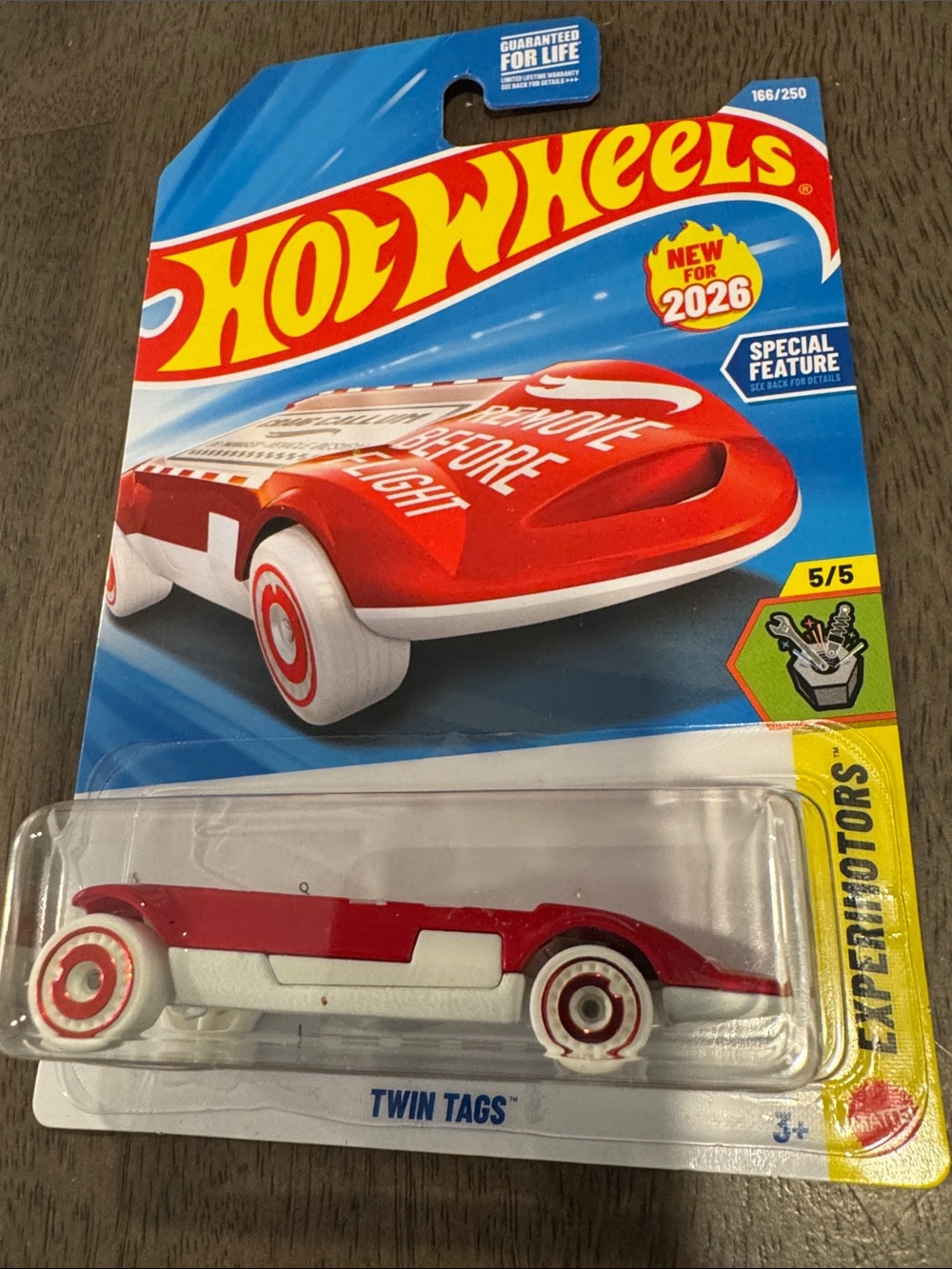 Hot Wheels Twin Tags Red and White Kids Toy Car
